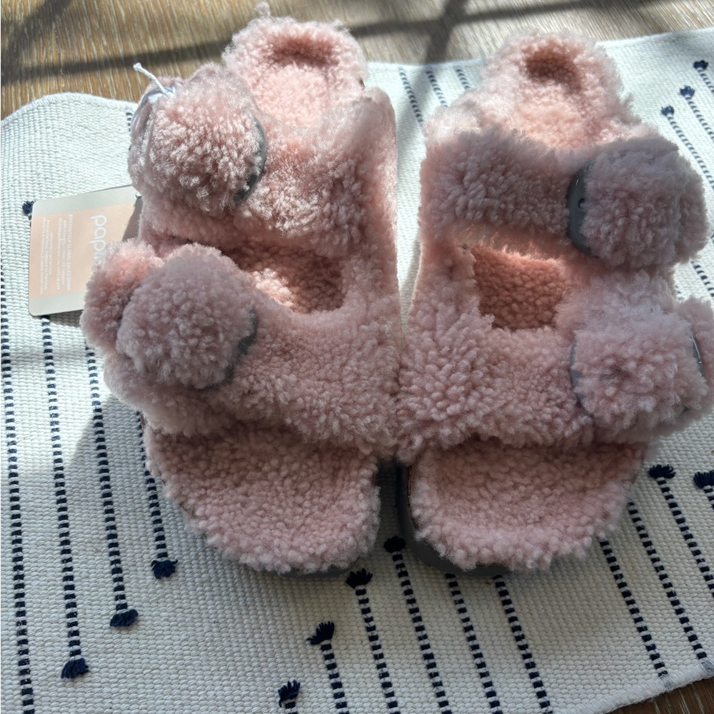 Fluffy Pink Papillio Sandals